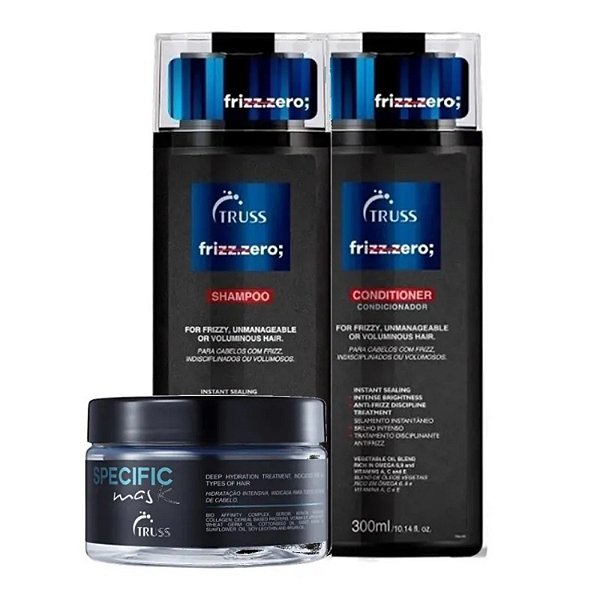Truss Kit Frizz Zero Shampoo e Condicionador + Máscara Zero Specific