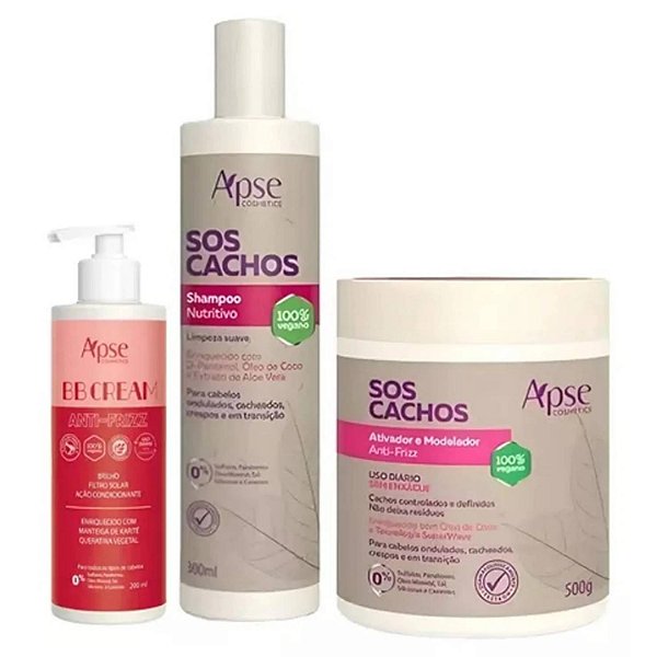 Apice Kit Cachos Shampoo e Ativador + BB Cream