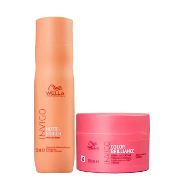 Wella Kit Professionals Invigo Nutri-Enrich Color Brilliance Duo Home Care (2 Produtos)