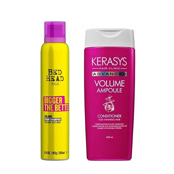 Bed Head + Kerasys Kit Sh Bigger the Better 200ml + Cond Volume Ampoule 400ml