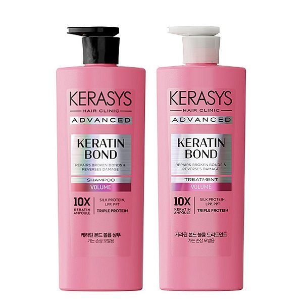 Kerasys Keratin Bond Volume Kit (Shampoo e Tratamento) 600ml