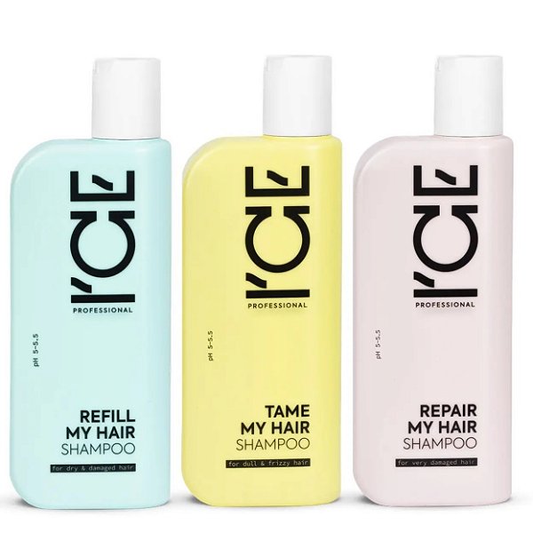 Ice Professional EE Cronograma Capilar Shampoos 3x250ml (Tame, Repair e Refill)