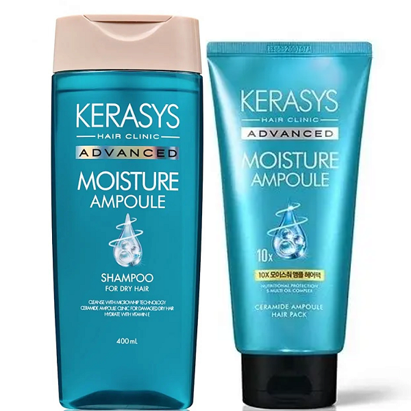 Kerasys Kit Duo Advanced Ampoule Moisture ( Sh 400ml + Másc 300ml)