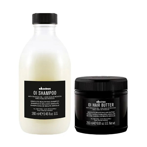 Kit Davines Oi Shampoo 280ml + Máscara de Nutrição 250ml