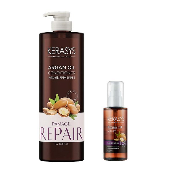 Kerasys Kit  Argan Oil (Condicionador 1L + Sérum 100ml)