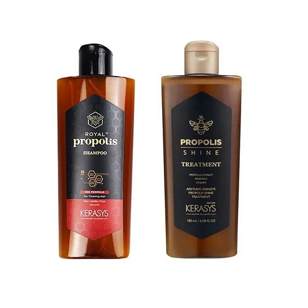 Kerasys kit Própolis (Shampoo Red Volume + Tratamento Shine) 180ml