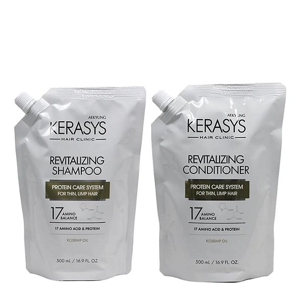 Kerasys Revitalizing Kit (Shampoo 500ml + Condicionador 500ml) Refil