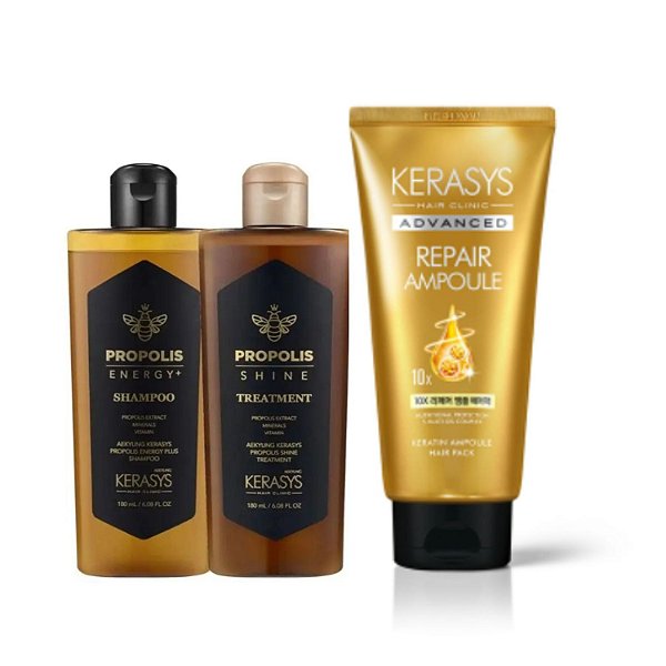 Kerasys Kit (Duo Própolis Energy Shine 180ml + Mask Ampoule Repair 300ml)