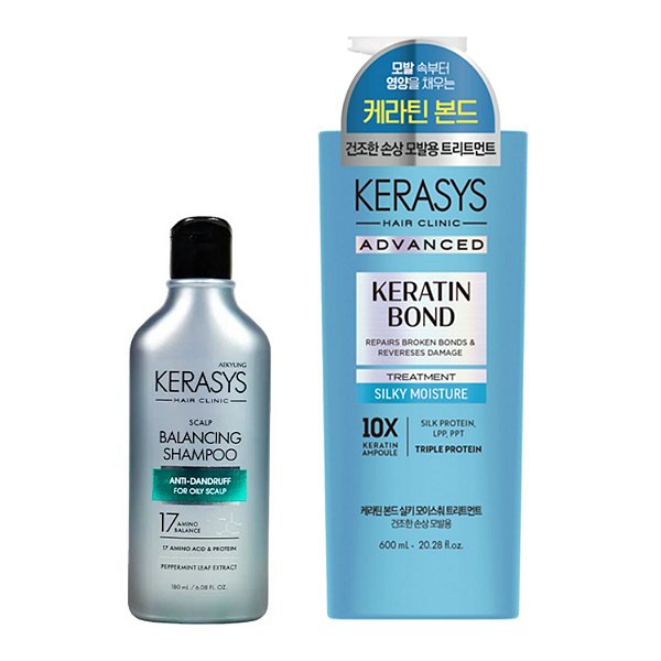 Kerasys Kit (SH Scalp Balancing 180ml + Keratin Bond Silky Moisture Treat 600ml)