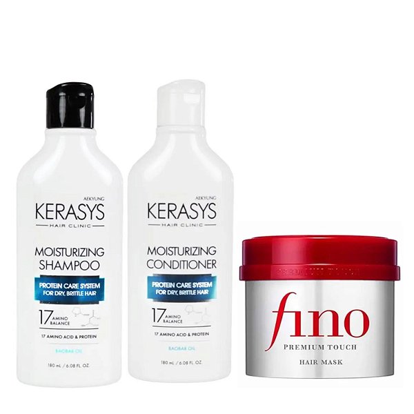 Kerasys & Fino Kit (Duo Moisturizing 180ml + Fino Premium Touch Hair Mask 230g)