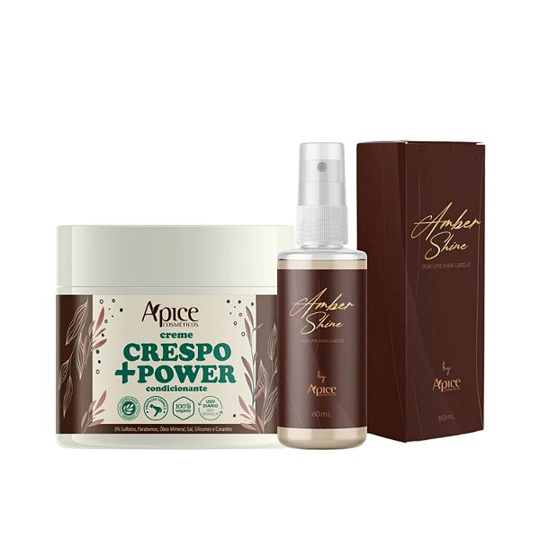 Ápice Kit (Creme Crespo +Power 500ml + Perfume Capilar Amber Shine 60ml)
