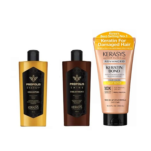 Kerasys Kit (Duo Propolis Energy Shine 180ml + Másc. Deep Repair 300ml)