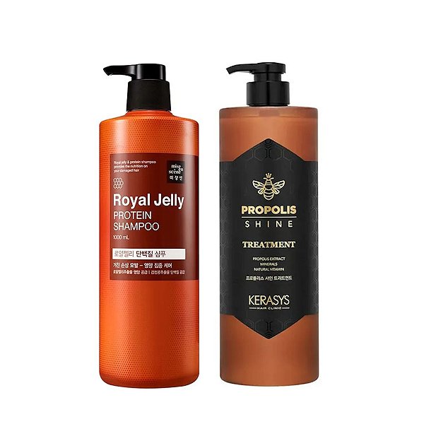 Mise en Scène & Kerasys Kit ( Sh Royal Jelly  + Trat. Própolis Shine) 1L