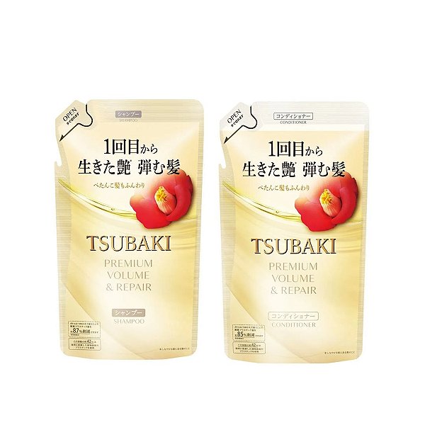 Tsubaki  Premium Volume & Repair (Shampoo + Condicionador) 300ml (Refil)