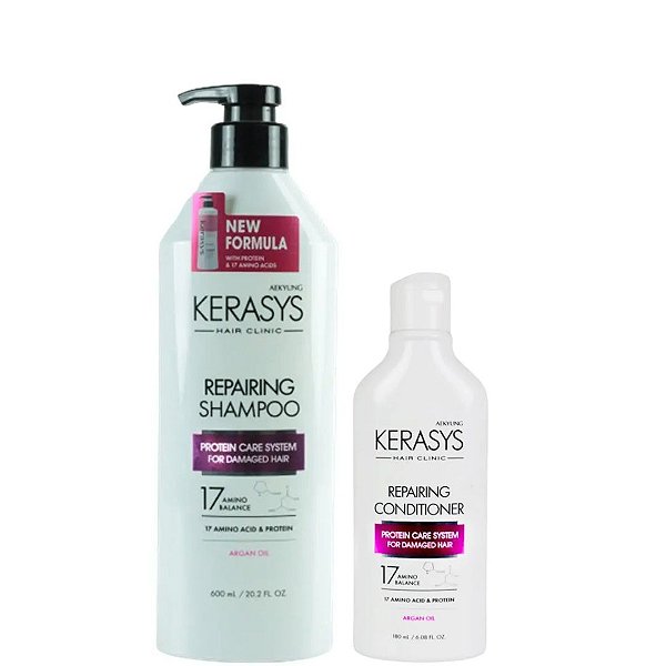 Kit Duo Kerasys Repairing Argan Oil (Sh 600ml + Cond 180ml)