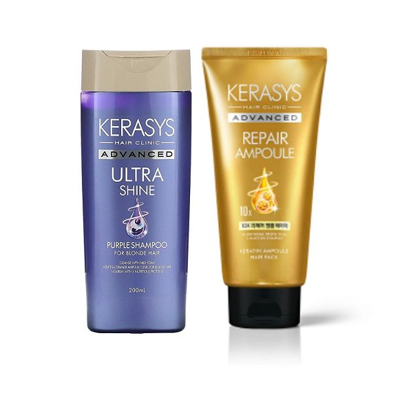 Kerasys Kit (Shampoo Purple 200ml + Máscara Ampoule Repair300ml)