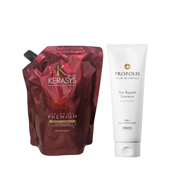 Kerasys Kit (Sh Oriental Premium Refil 500ml + Másc. Propolis Repair 250ml)