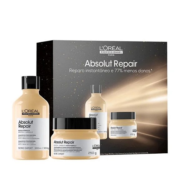Loréal Professionnel Box Absolut Repair Protein + Omega-9  (Shampoo + Máscara)