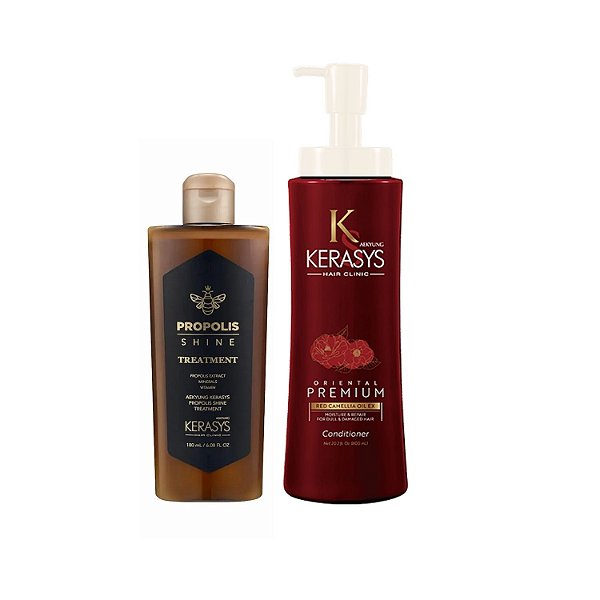 Kerasys Kit (Tratamento Própolis Shine 180ml + Cond. Oriental Premium 600ml)