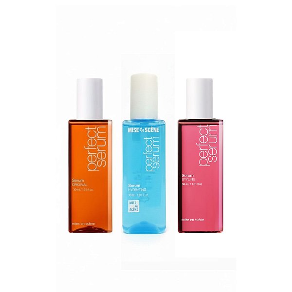 Mise en Scène Trio de Sérums (Original + Hydrating + Styling) 30ml