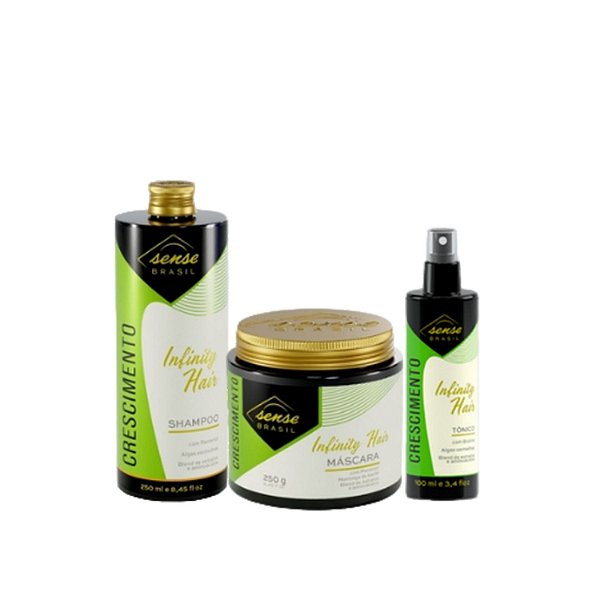 Sense Brasil Infinity Hair Kit (Shampoo e Máscara 250ml + Tônico 100ml)