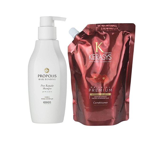 Kerasys Kit (Sh Própolis Repair 450ml + Cond. Oriental Premium 500ml - REFIL)