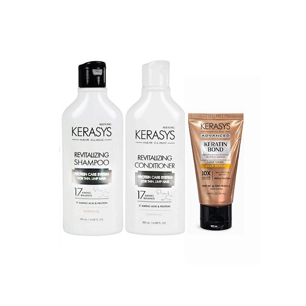 Kerasys Kit (Duo Revitalizing 180ml + Máscara Deep Repair 50ml)