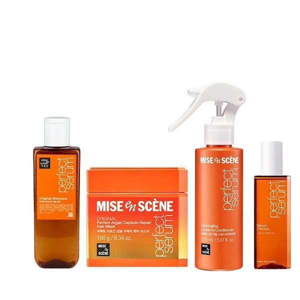 Mise en Scène Perfect Serum Kit (Sh 200ml + Másc Capsule + Leave in + Serum 30ml)