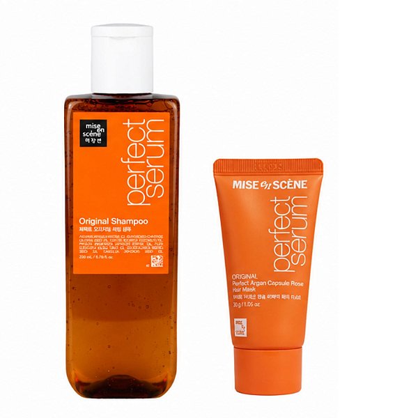 Mise en Scène Duo Perfect Serum  Shampoo 200ml +  Máscara Mini 30g