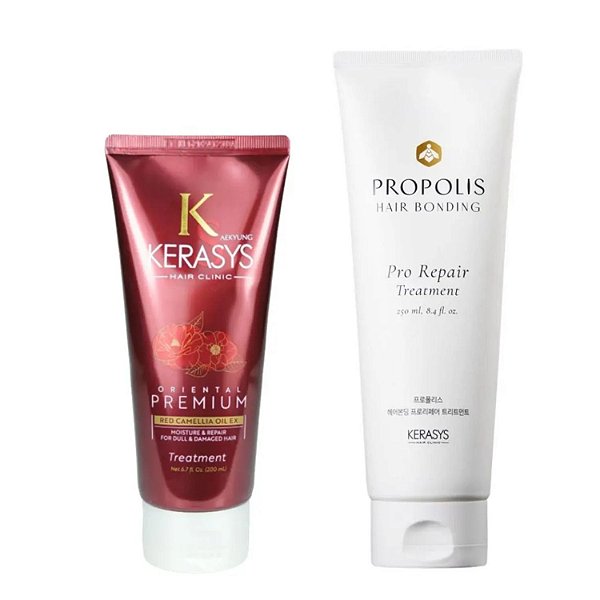 Kit Kerasys Máscara Oriental Premium 200ml + Propolis Hair Bonding  250ml