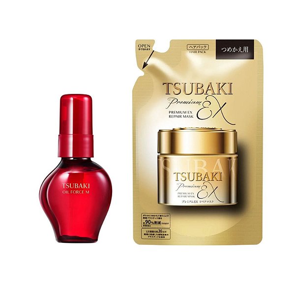 Tsubaki Óleo Capilar 60ml + Refil - Máscara Capilar 150ml