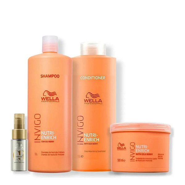 Wella Enrich - Duo Sh e Cond 1l + Masc 500ml + Oil Light 30ml