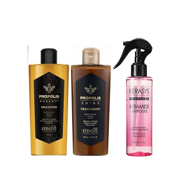 Kerasys Propolis Sham + Trat 180ml + Wash Tratamento 200ml