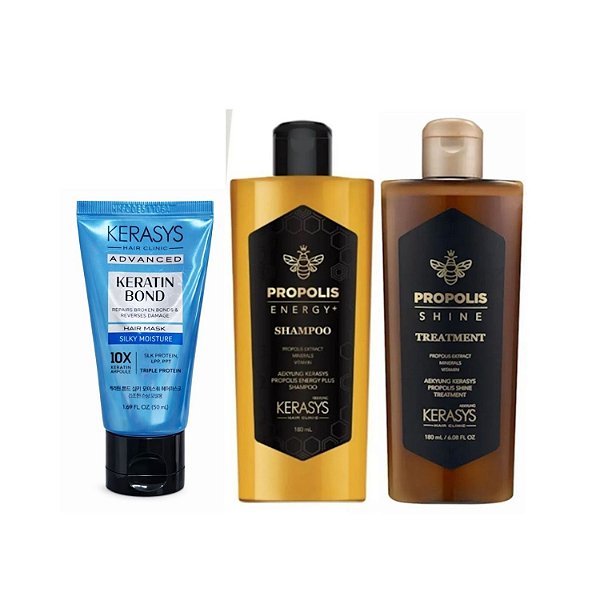 Kerasys Propolis Sh + Trat 180ml + Mini  Silky Moisture 50ml