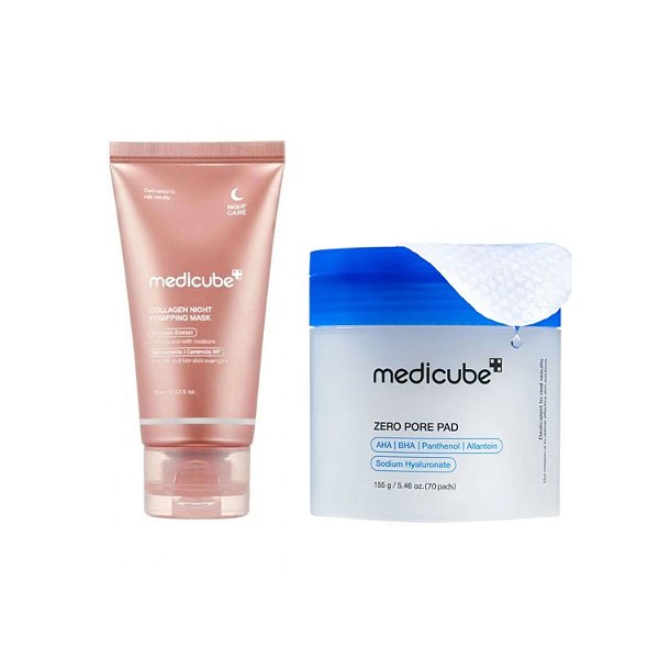 Medicube Máscara Facial Noturna 75ml+Pads de Skincare 70 un