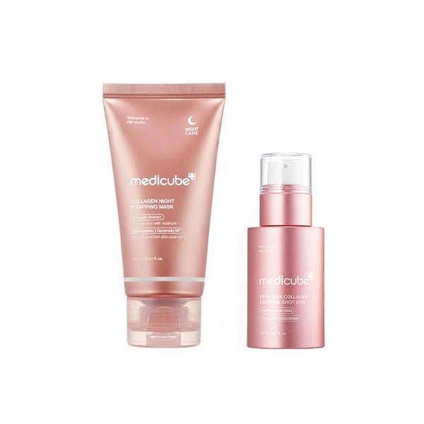 Medicube Máscara Facial Noturna 75ml+Sérum  Pink PDRN30ml