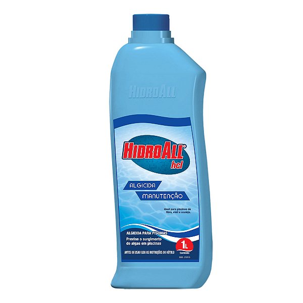 Algicida de Manutenção Hidroall hcl 1 Litro