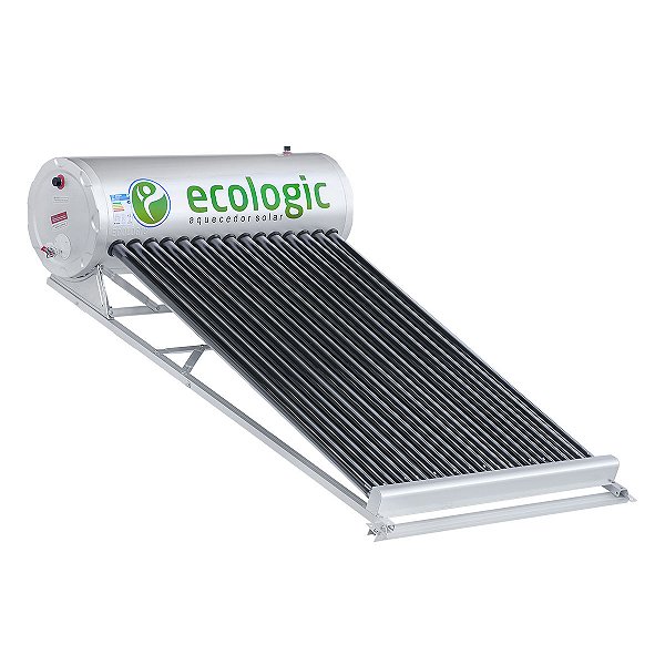 Aquecedor Solar Acoplado Ecologic à Vácuo 130L Aço 316 c/ 15 Tubos