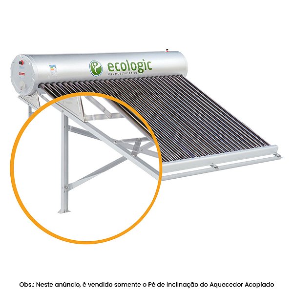 Pé de Inclinação para Aquecedor Solar Acoplado Ecologic 46 Tubos em Alumínio