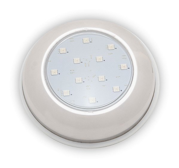 Refletor Hiper LED p/ Piscina Brustec em Inox 16W