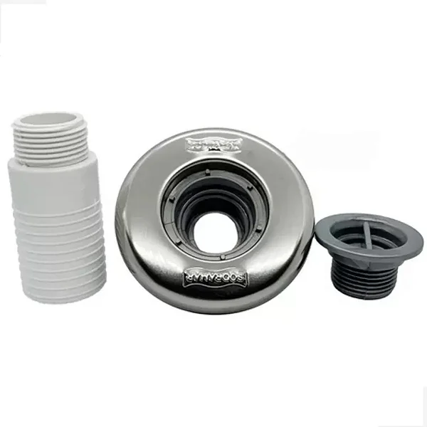 Dispositivo de Aspiração  Sodramar em ABS C/ Frente Inox 50mm C/ Adaptador (Luva Plástica)