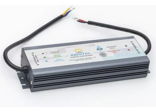 Fonte 24V/10A - p/ Gerador de Cloro Brustec - Bivolt - BR-3