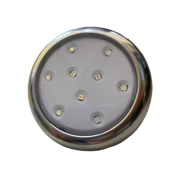 LED Hipool - 9W - 9 LEDS - INOX - RGB - 50mm - SLIM