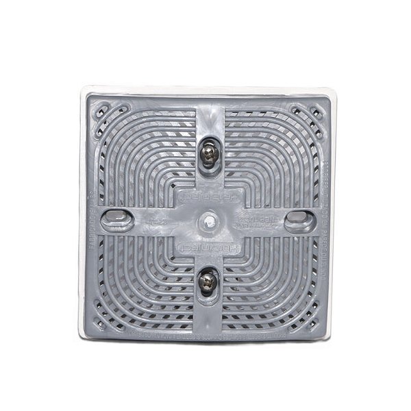 Tampa Dreno de Fundo Herbinject  em ABS -15x15 c/ caxilho - CINZA