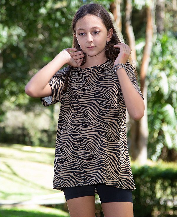 Camiseta Infantil Estampa Zebra