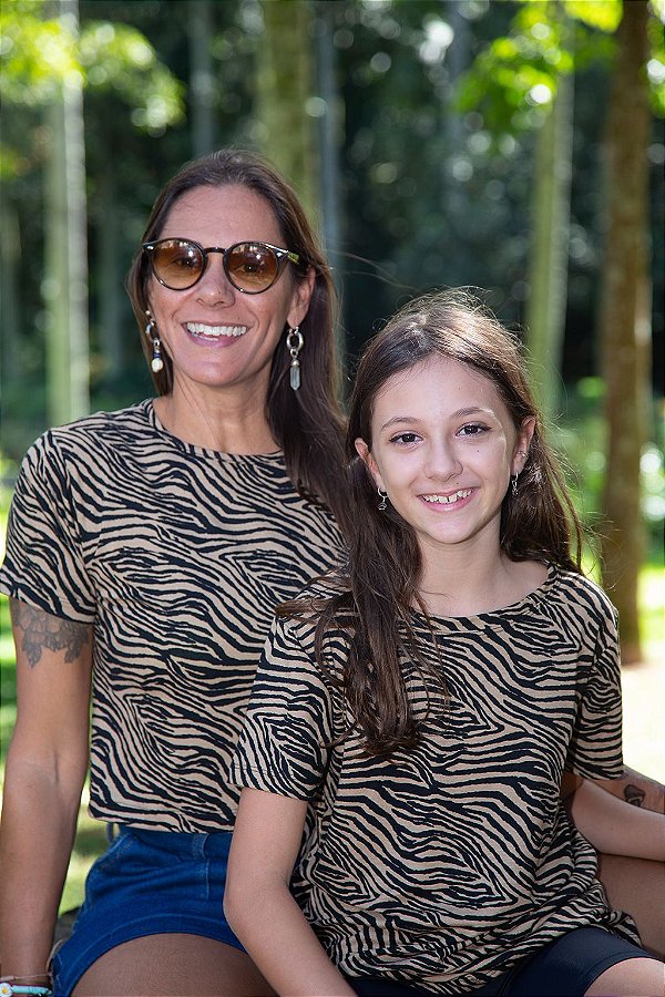 Camiseta Adulto Estampa Zebra