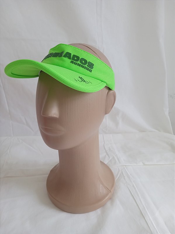 Viseira Personalizada com Elastico " Agredados Running " VERDE FLORECENTE