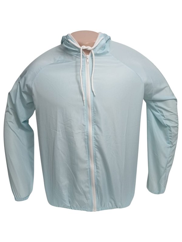 Corta Vento Lisa com Capuz AZUL BEBÊ