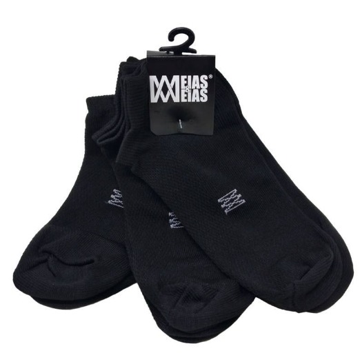 Kit de Meia - 3 pares Preto em Poliamida