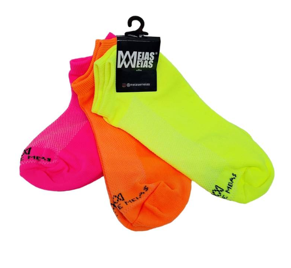 Kit de Meia - 3 Pares Flúor Poliamida - Soquete